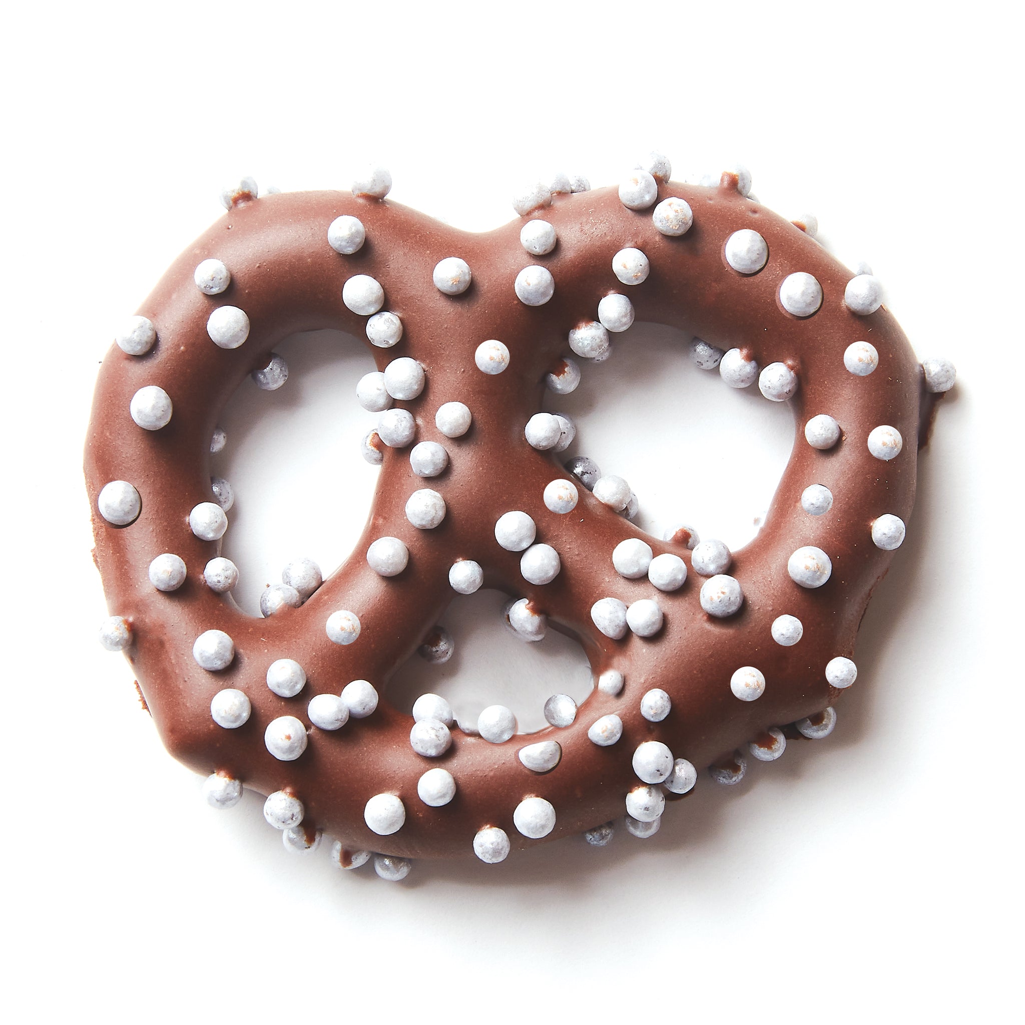 CJ Chocolate Pretzel - Silver Pearls