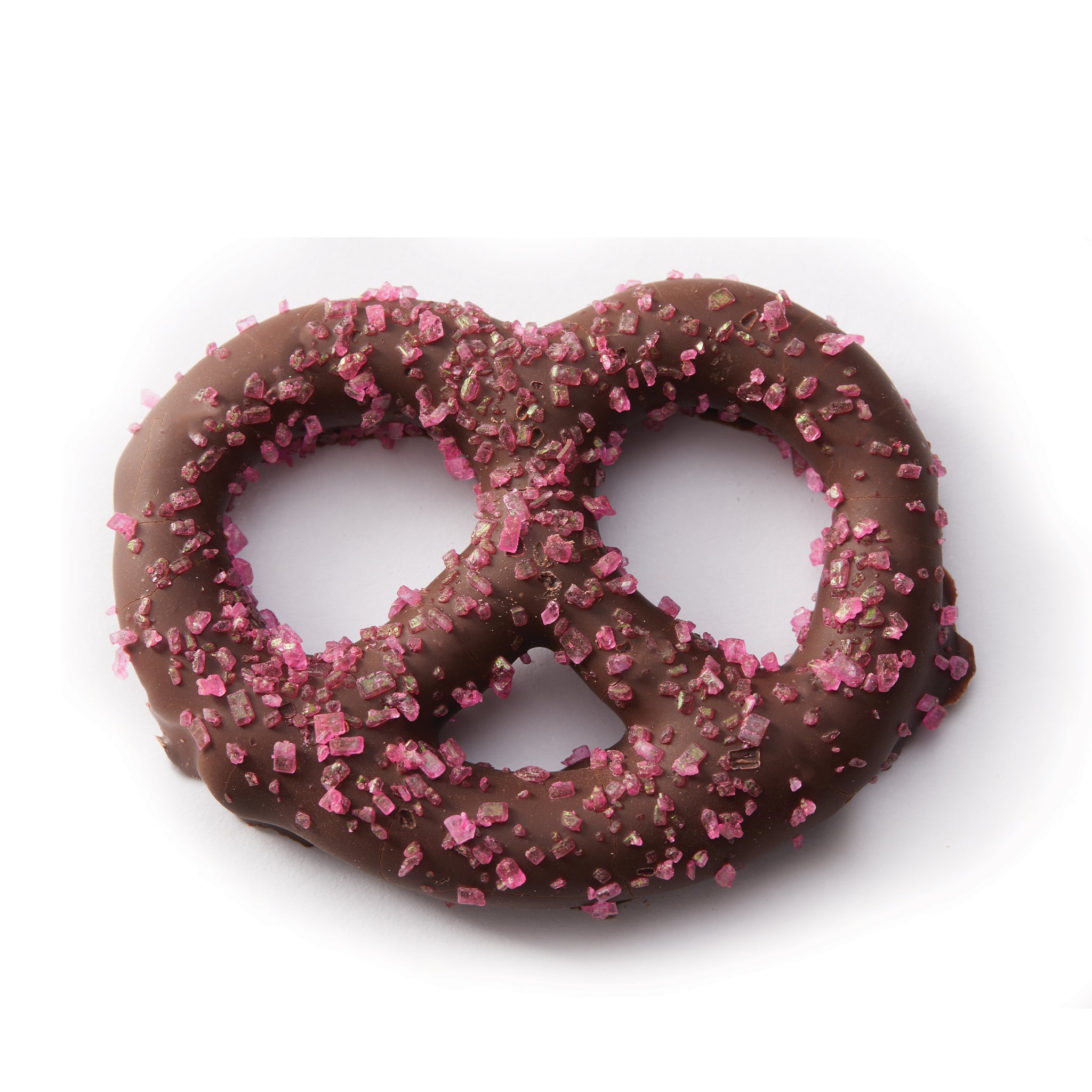 CJ Chocolate Pretzel - Pink Crystals