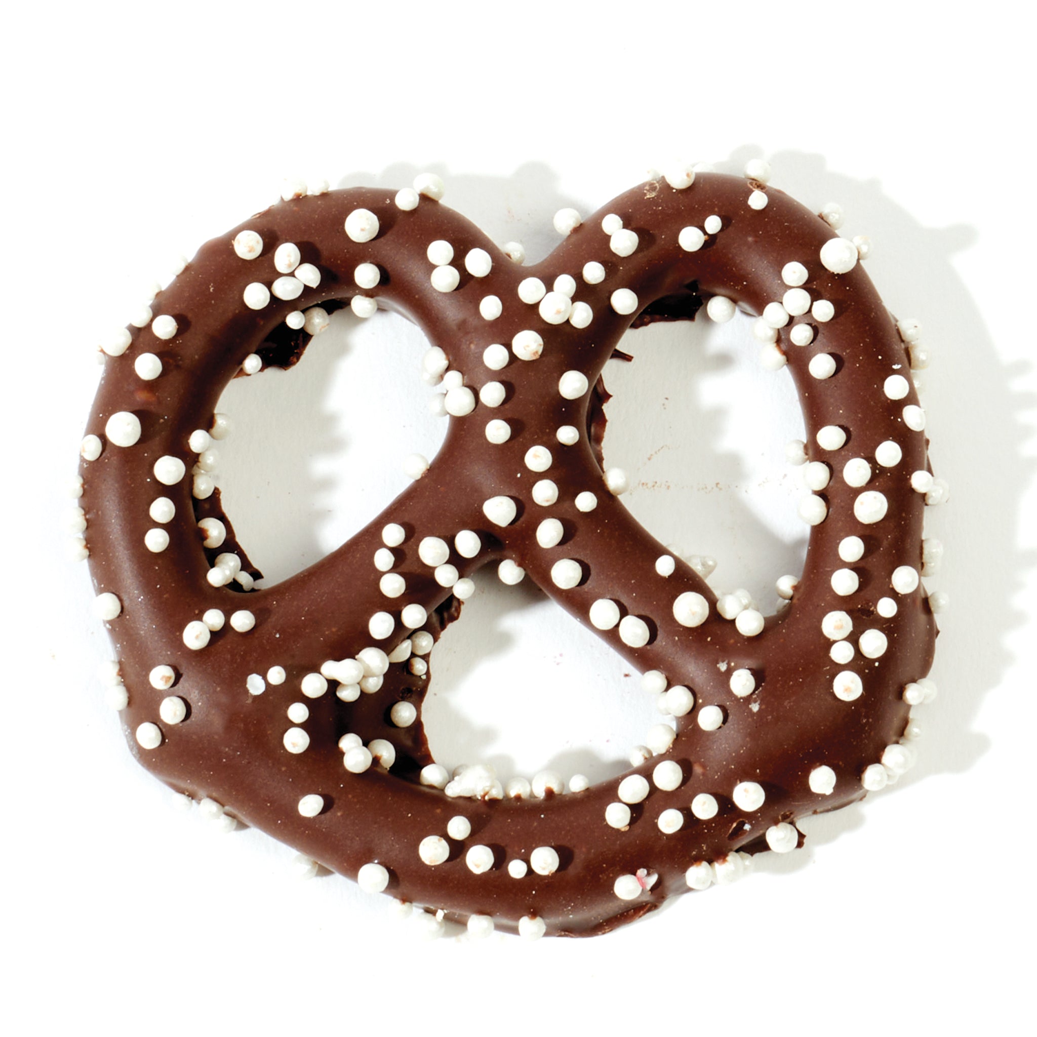 CJ Chocolate Pretzel - White Pearls