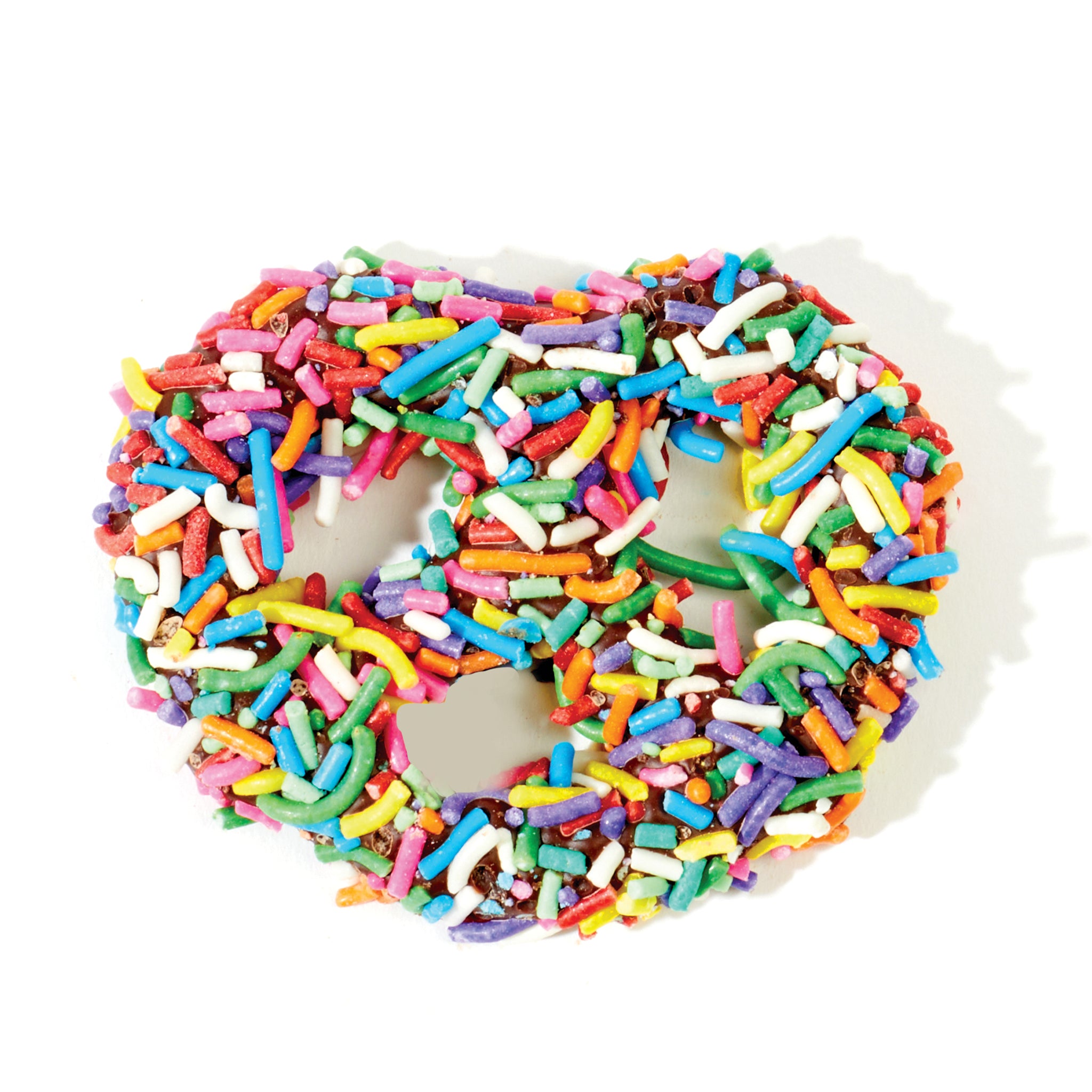 Chocolate Pretzel - Rainbow Sprinkles