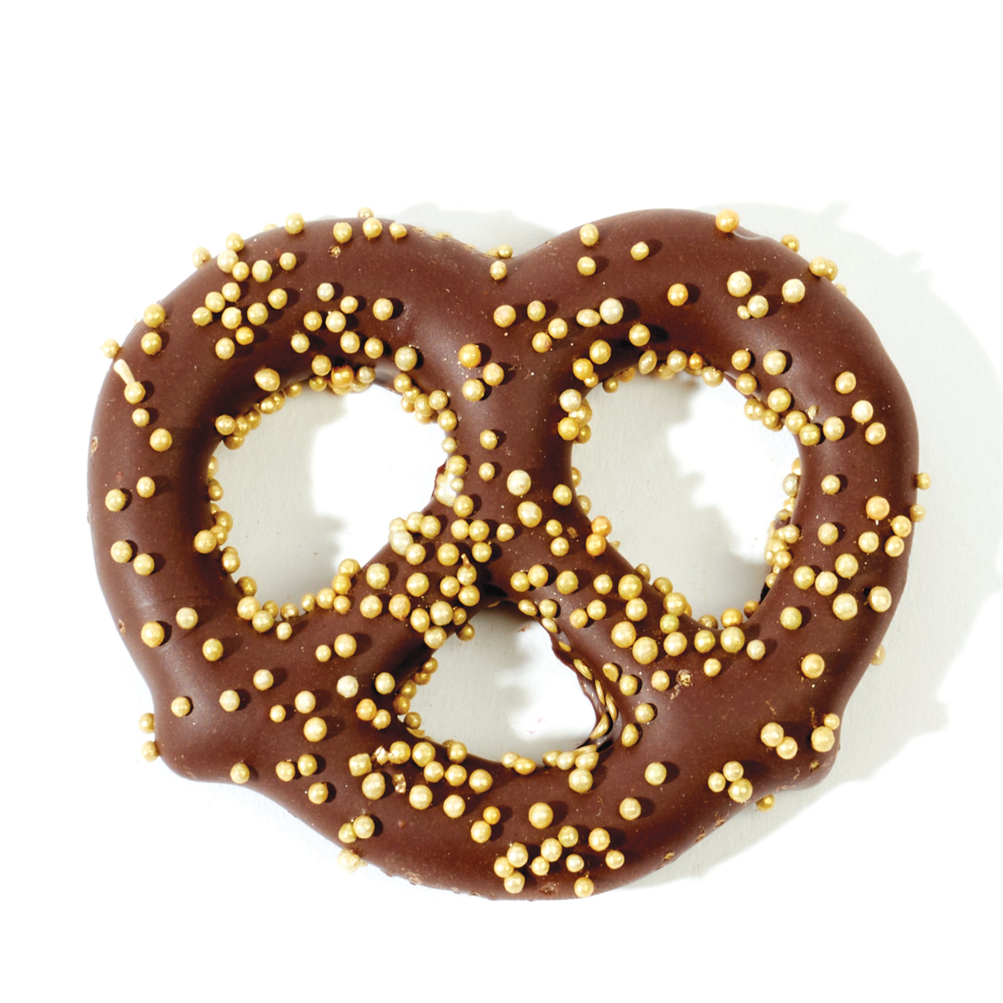 Chocolate Pretzel – Gold Pearls