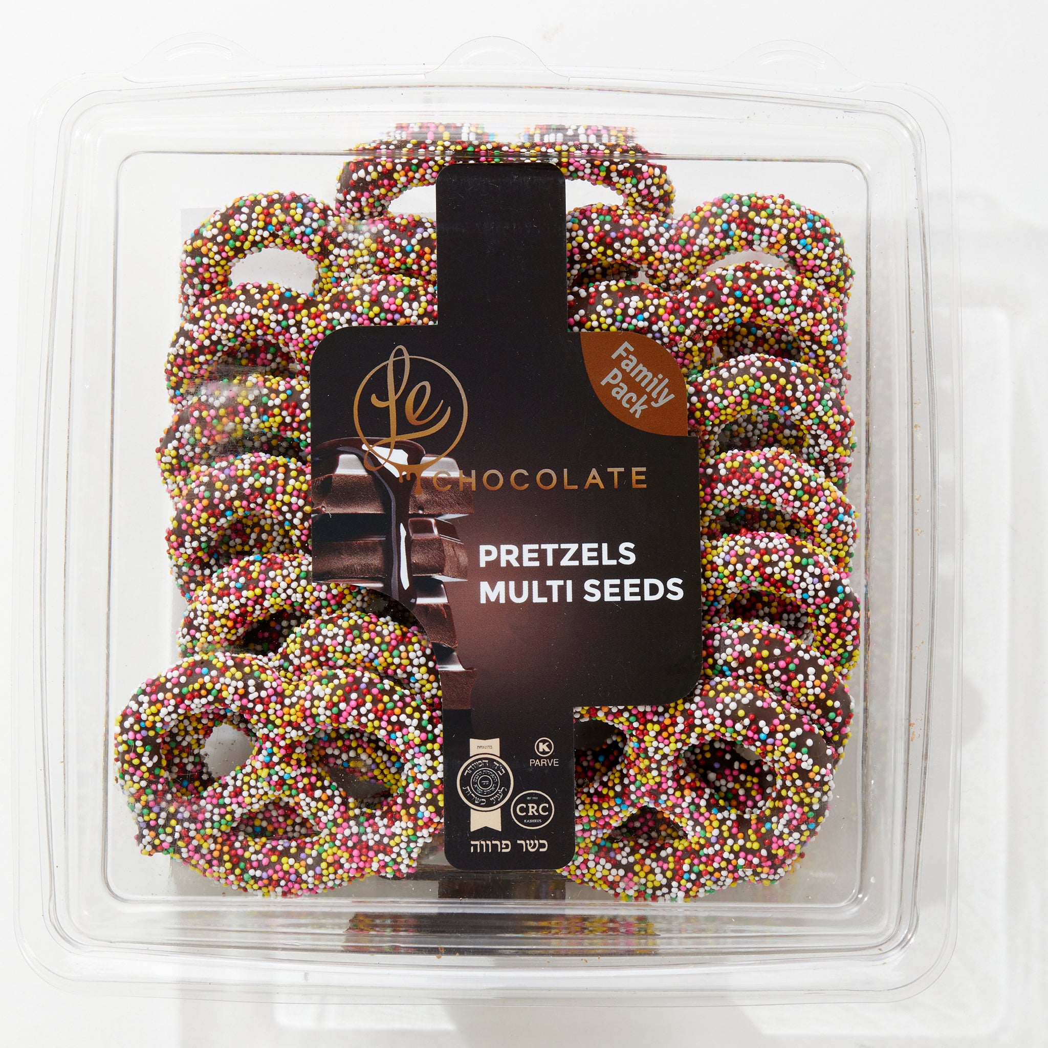 Chocolate Pretzels Colorful Seeds