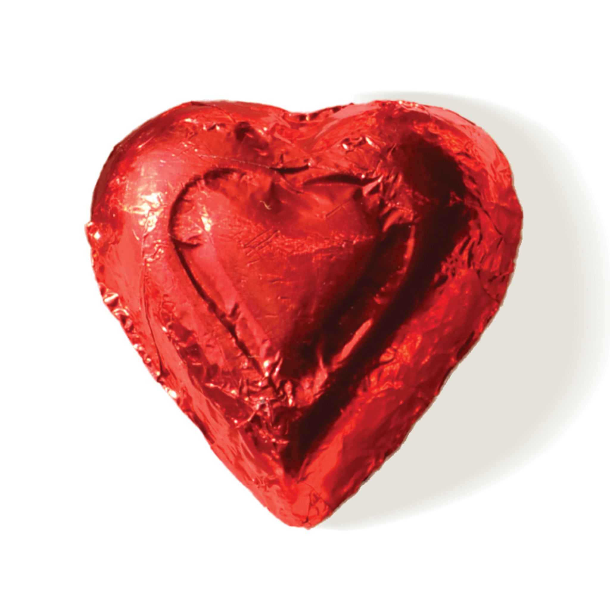 Foiled Chocolate Hearts - Red