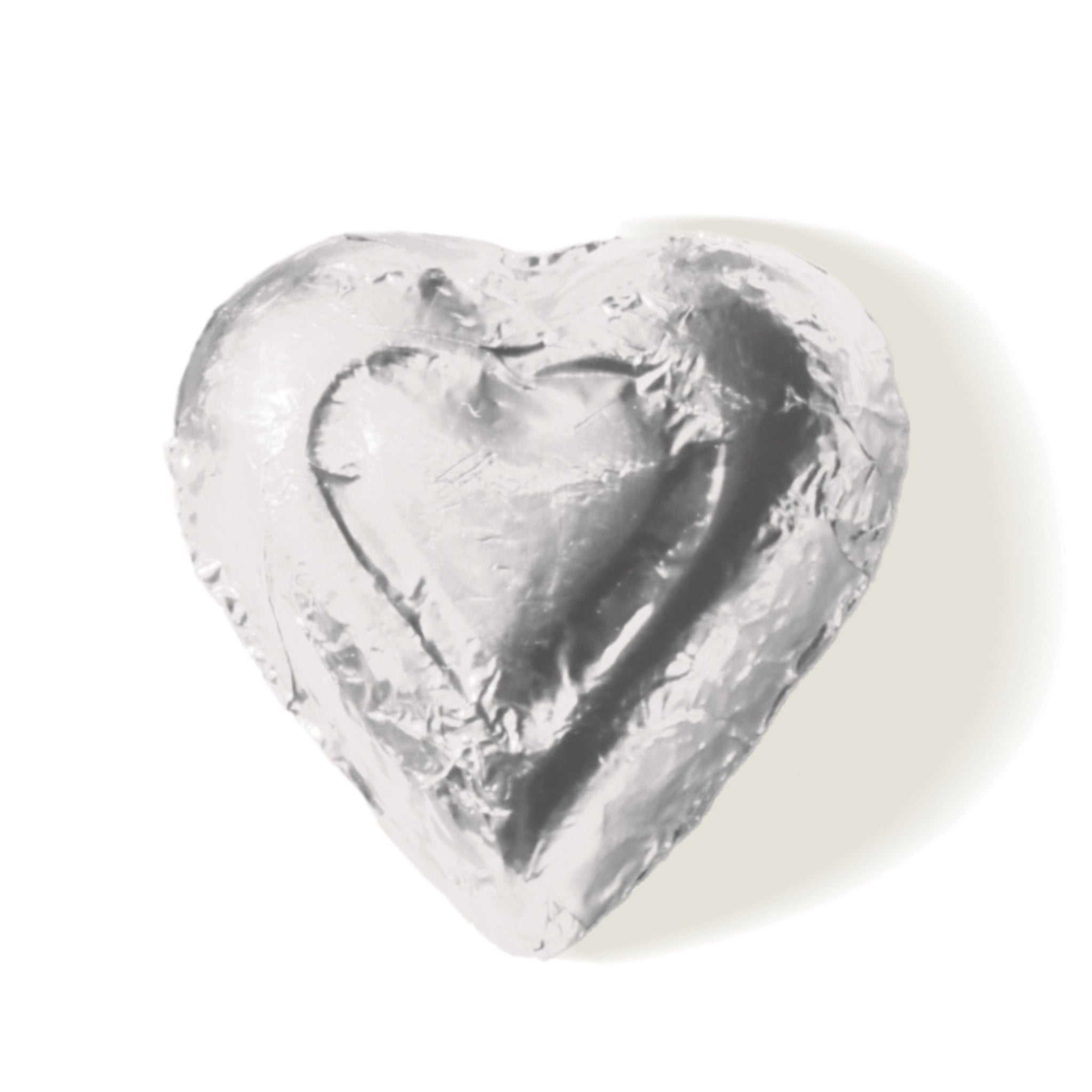 Foiled Chocolate Hearts - Silver