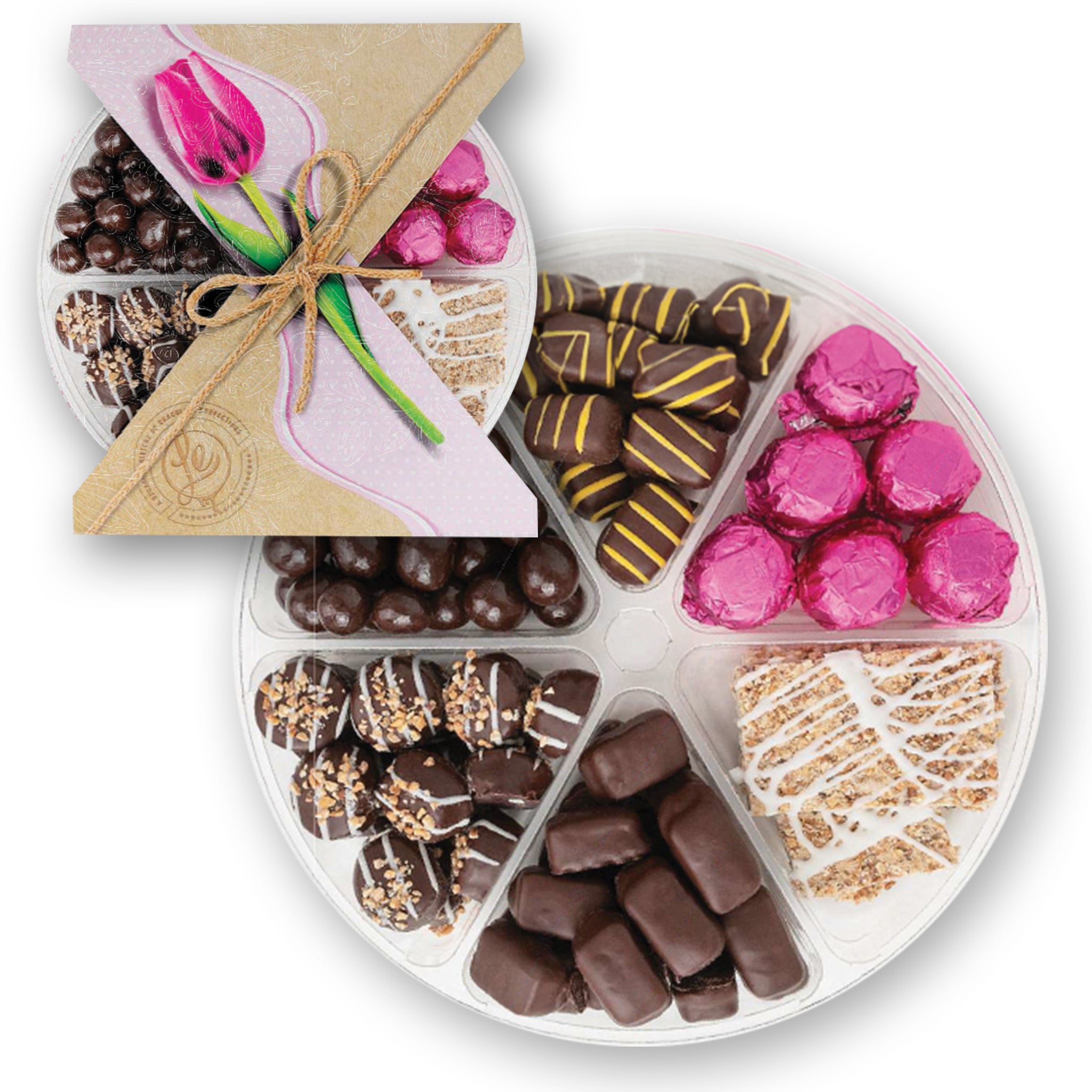 Pink Tulip Assorted Chocolates Gift Box